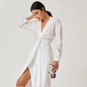 Anthropolgie Twist Waist Shirt Dress
